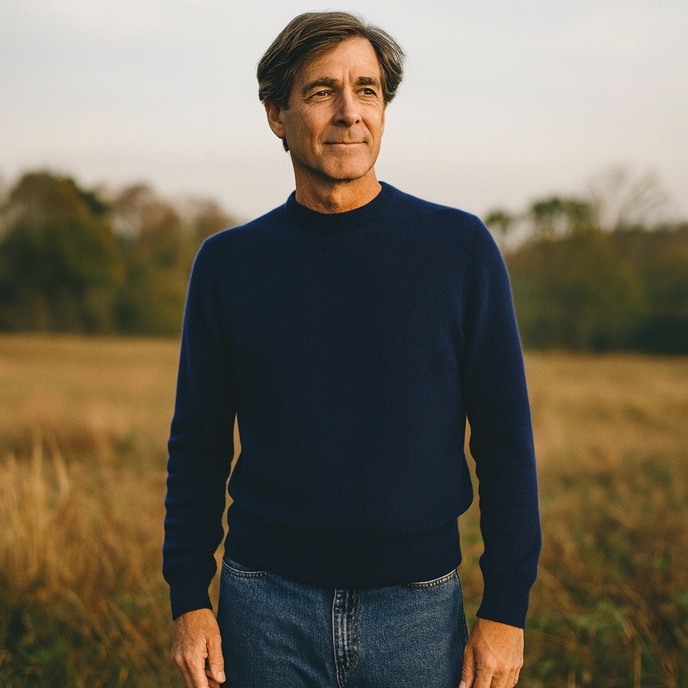 Ballantyne Navy Blue Turtleneck Sweater